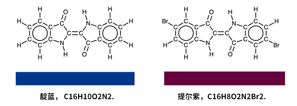 靛藍和提爾紫的結構