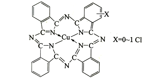 顏料藍15:2分子結(jié)構(gòu)圖